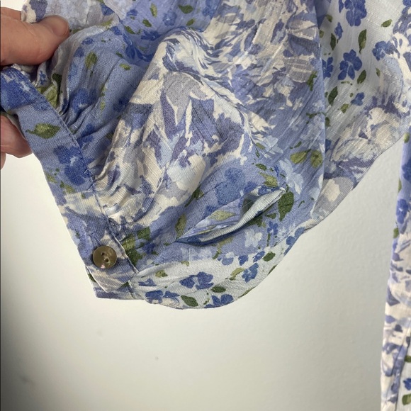 LC Lauren Conrad Floral Striped Blouse Size XS - Picture 9 of 10